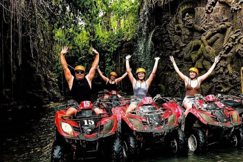 Bali ATV Ride Ubud Waterfall,RiceField,River-Kingkong Temple Cave 1