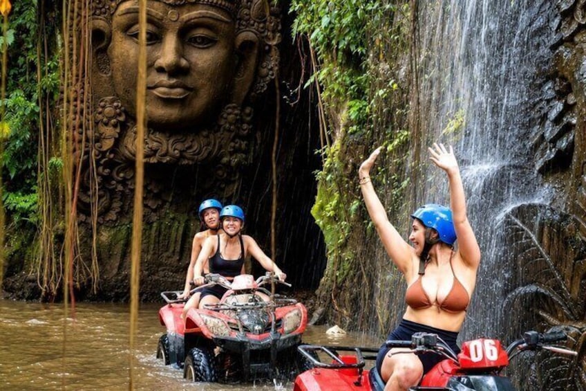 Bali ATV Ride Ubud Waterfall,RiceField,River-Kingkong Temple Cave 3