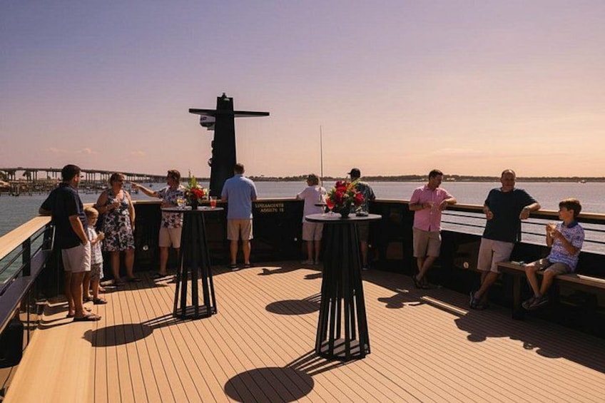 Spacious decks for viewing dolphins in the Choctawhatchee Bay. 2