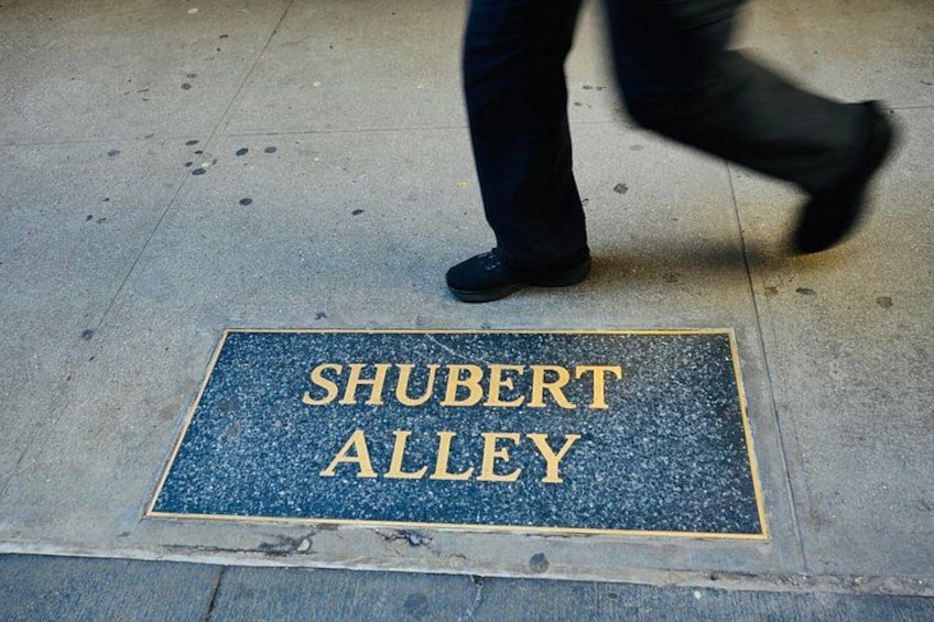 A doormat with 'SHUBERT ALLEY' written on it. 1