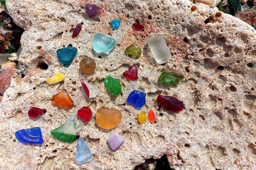 Collect your unique pieces of sea glass. 1
