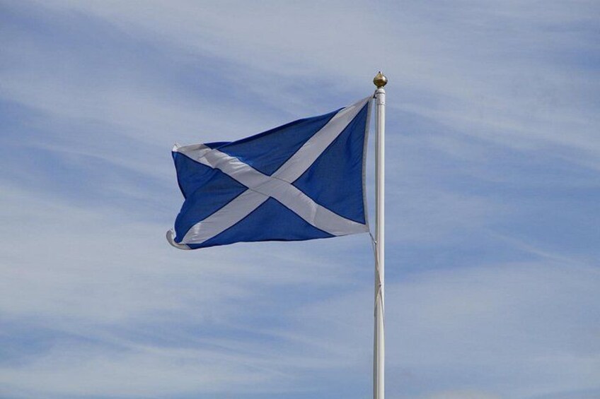 A flagpole with a flag. 2