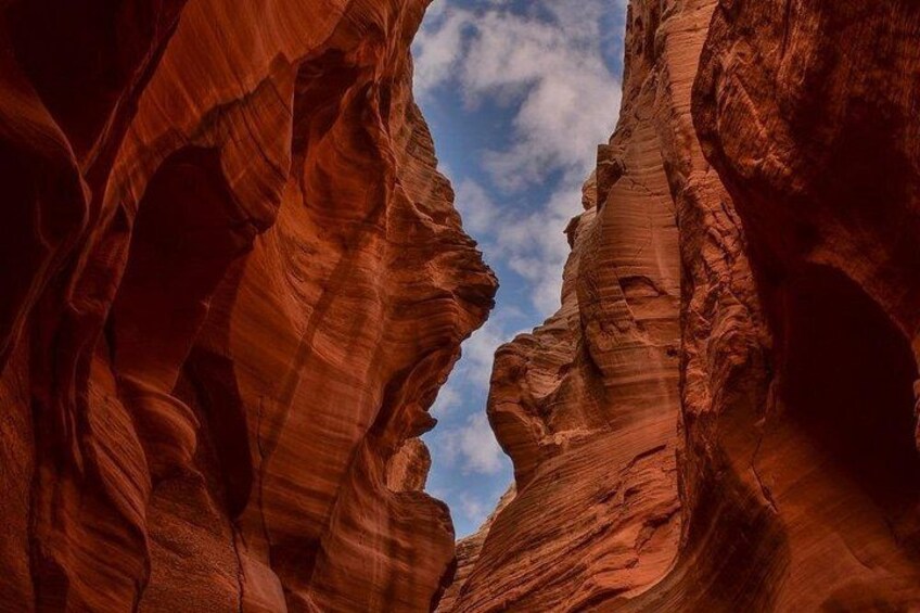 Un cañón con formaciones rocosas estratificadas y un cielo despejado. 3