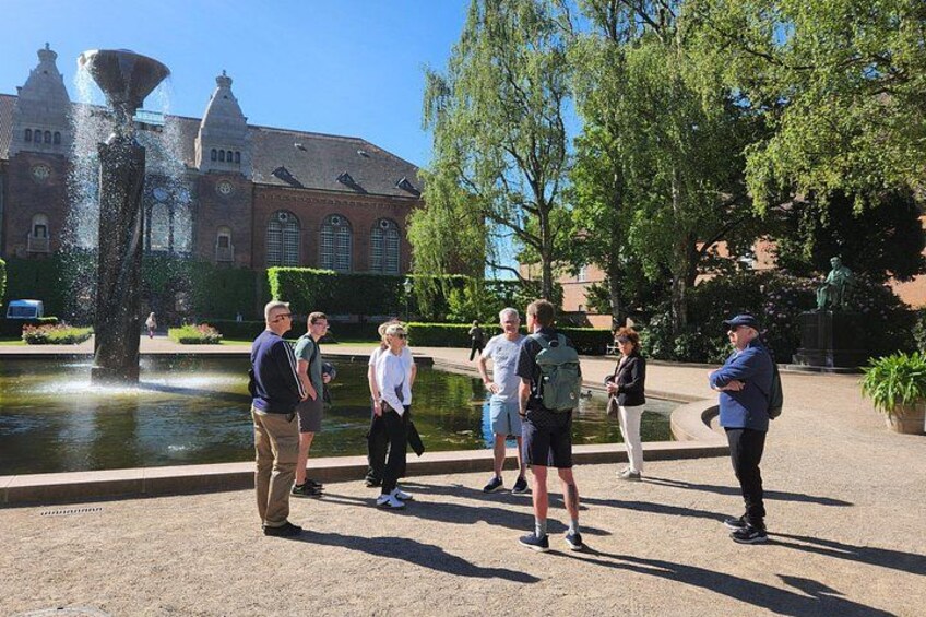Exploring the peaceful gardens behind the Royal Library – one of Copenhagen’s hidden gems on our walking tour 3