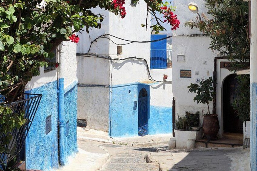 Traditional streets of the medina of Rabat, authentic and colorful atmosphere. 2
