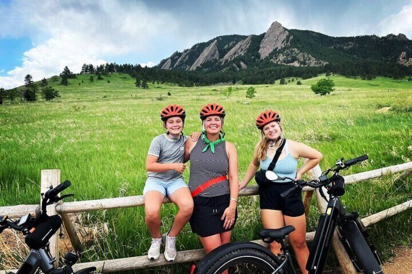 Boulder's Very Best E-Bike Tour! Come take your picture at the foot of the Flatirons!
