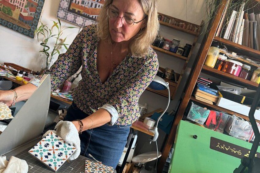 Agathe transferring your design to tile 2
