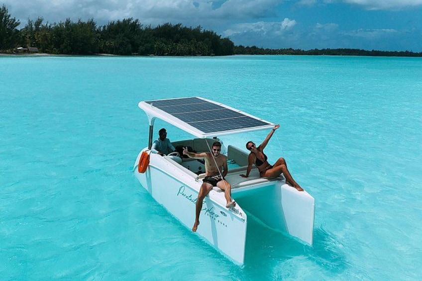 Full Day Solar Boat–Explores Bora Bora at the Rhythm of the Lagoon 1