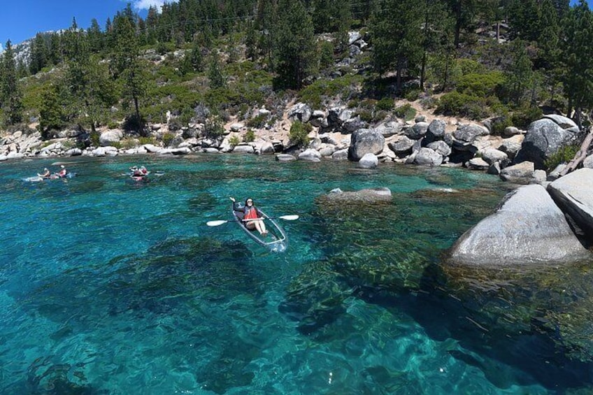 Lake Tahoe Clear Kayak Tour at Sand Harbor with Small Groups 4