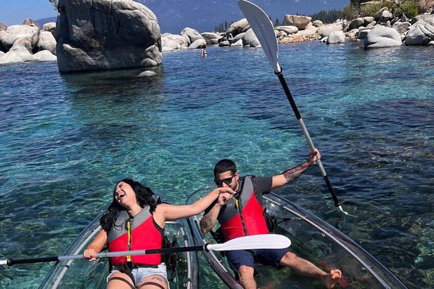 Lake Tahoe Clear Kayak Tour at Sand Harbor with Small Groups 4