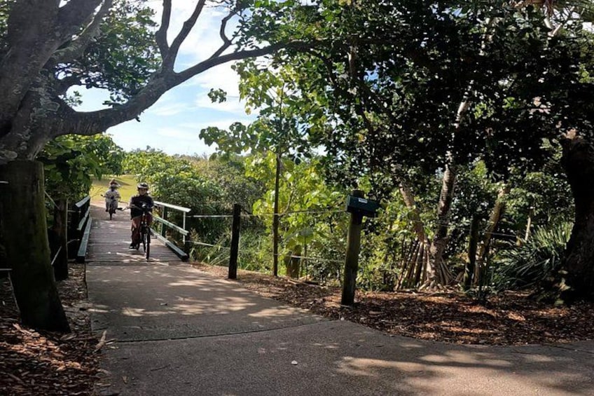 Crossing the Sky Place: Easy Peasy Novotel North e-Bike Tour at Birrahl Park Bridge 2