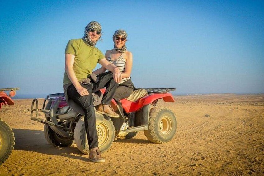 Cairo Private Quad Bike Desert Tour with Pyramids and Sunset 4