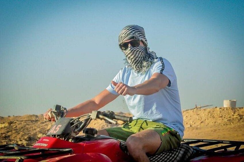 Cairo Private Quad Bike Desert Tour with Pyramids and Sunset 2