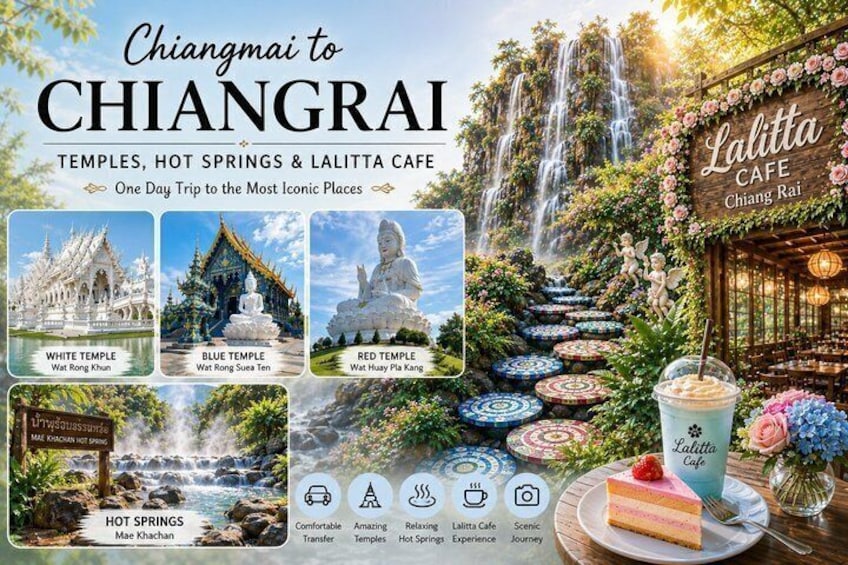 Chiang Rai White and Blue Temples with Lalitta Cafe 2