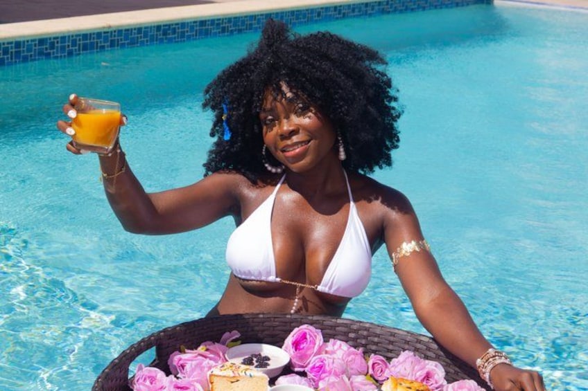 Aruba Floating Breakfast FREE Drone Videos, Champagne & Mimosas 3