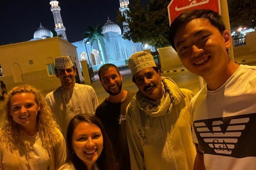 Hanging out at night with funny Omani friends for dinner 1