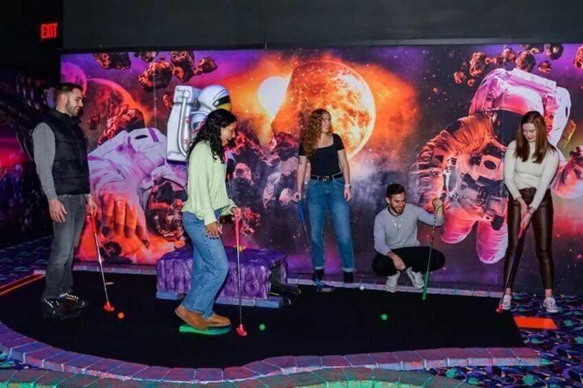 American Dream Black Light Indoor Mini Golf Ticket 2