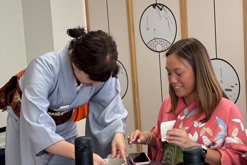 Tokyo Tea Ceremony in Asakusa with Kimono, Matcha & Wagashi 5