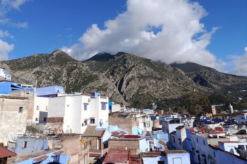 A mountainous landscape with a village. 2