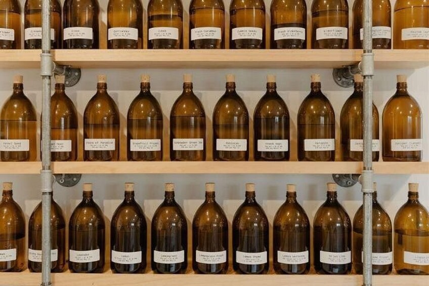 Our Flavour Library full of botanicals grown on site in our permaculture garden 2