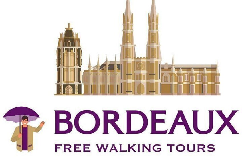 A logo with a building illustration and the text 'BORDEAUX FREE WALKING TOURS'. 2