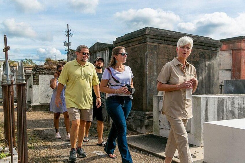 Our licensed guides take visitors on an intriguing journey through St. Louis Cemetery No. 1. 4