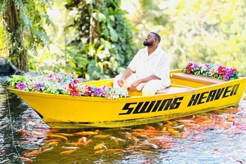 Koi Photo Boat, Bali Swing, Monkey Forest, & Tegenungan Waterfall 5