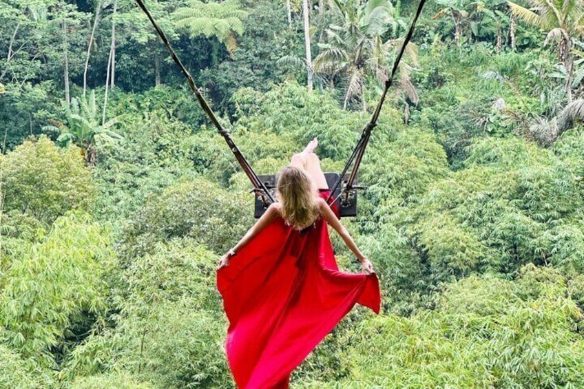 Koi Photo Boat, Bali Swing, Monkey Forest, & Tegenungan Waterfall 2