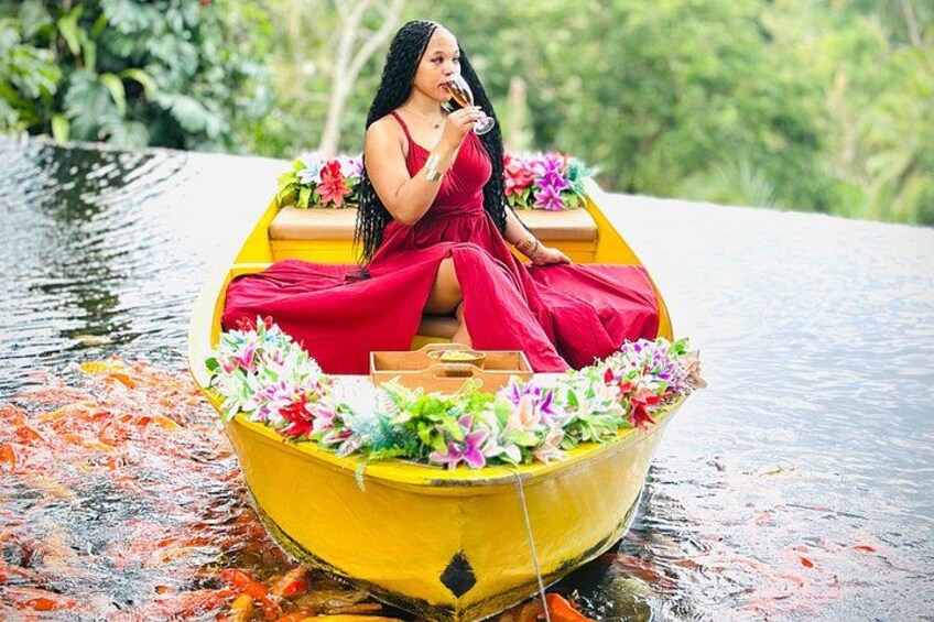 Koi Photo Boat Bali Swing Monkey Forest and Tegenungan Waterfall 1