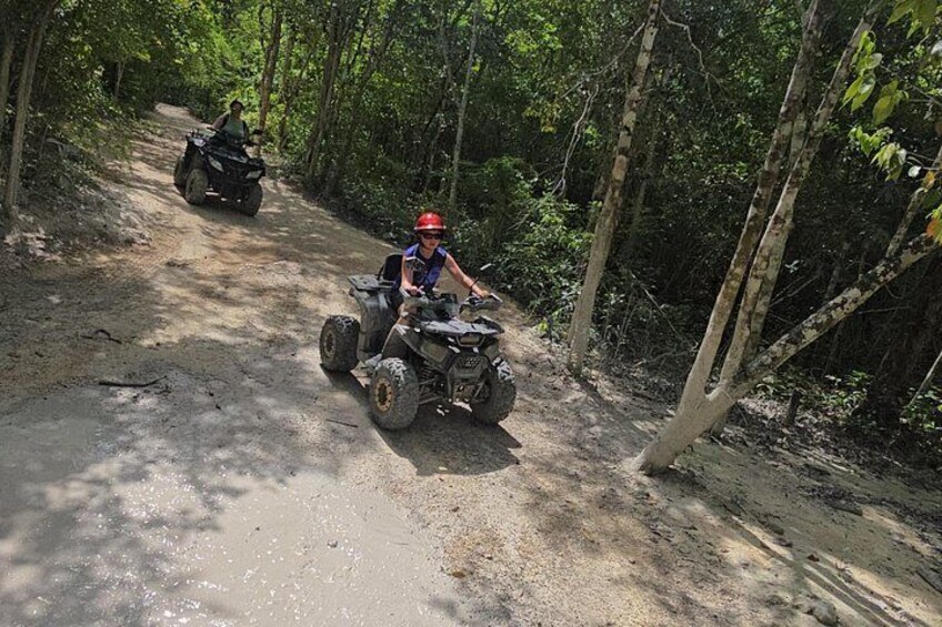 Mom and son driving in the Jungle 5