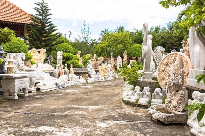 A garden with numerous statues and sculptures. 2