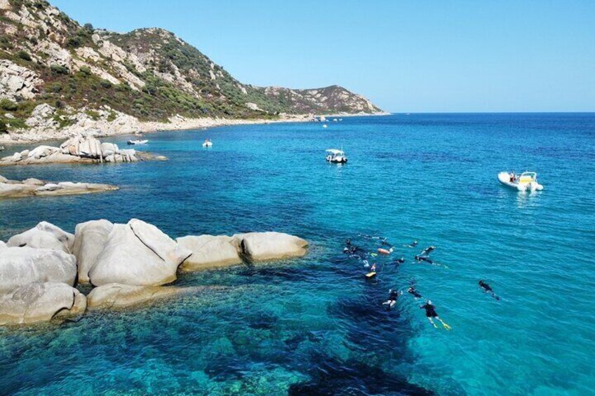 From San Teodoro: snorkeling to Molara pools at sunset 1