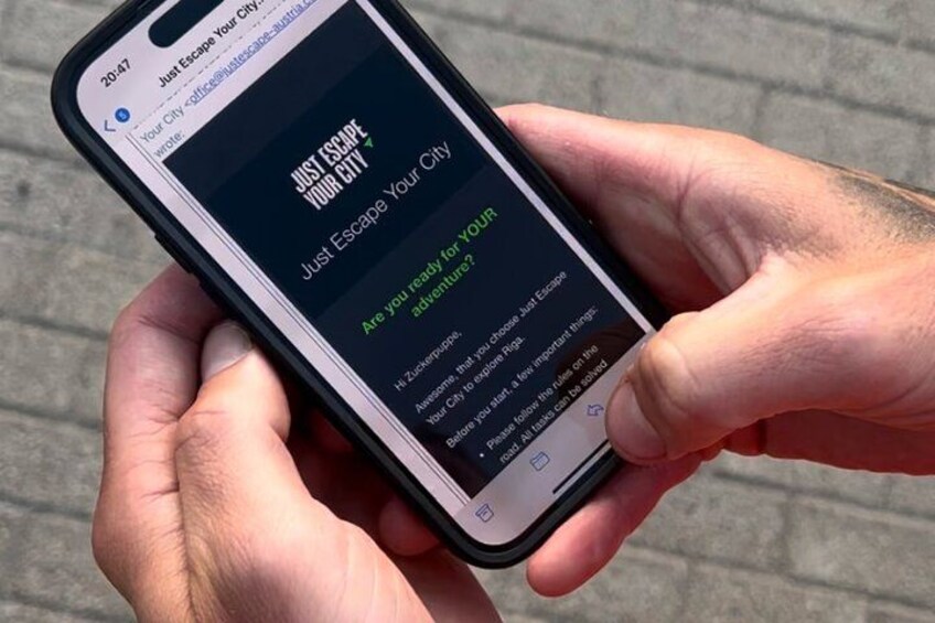 A smartphone displaying a travel app interface with a dark theme and text. 1