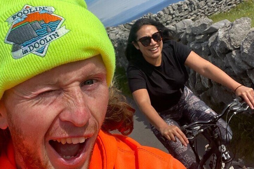 We do not suggest selfies while cycling. 