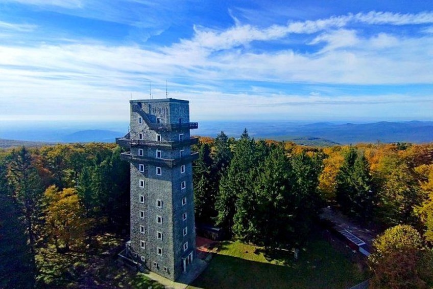 view of the old lookout from the new lookout 3