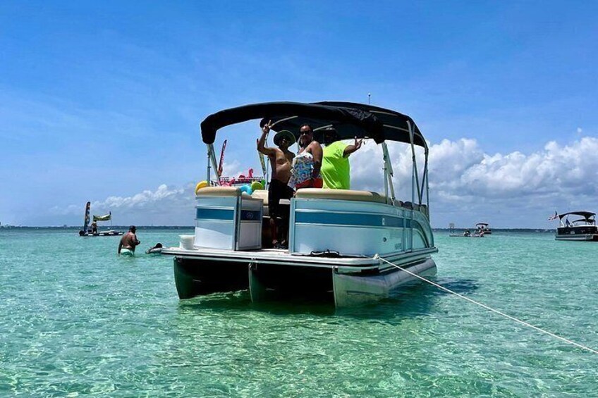 Private Crab Island Pontoon Charter with Inflatables 5