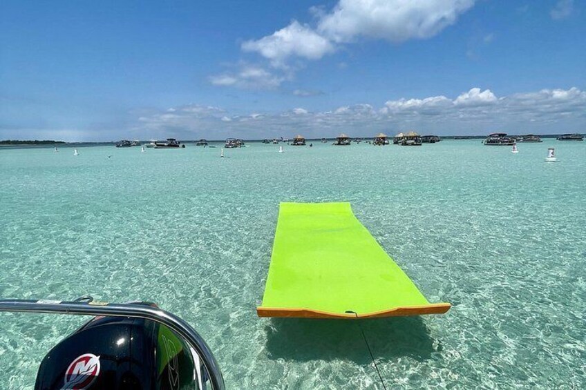 Private Crab Island Pontoon Charter with Inflatables 2