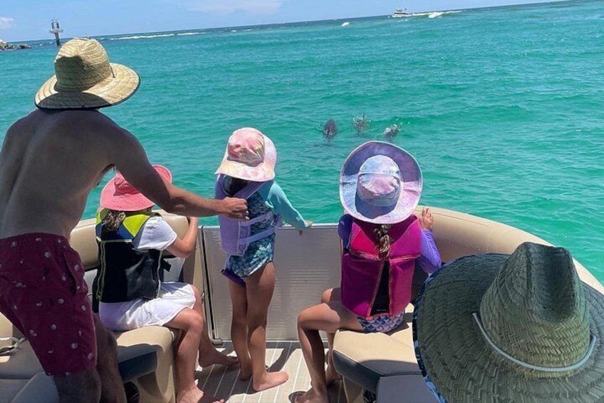 Private Crab Island Pontoon Charter with Inflatables 3