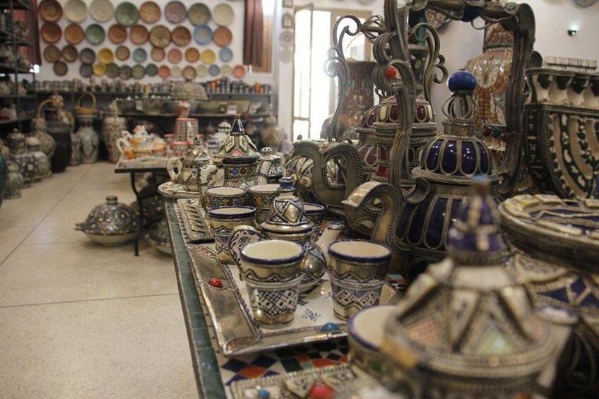 Shopping and Factory Tour of Pottery and Zellige Mosaics in Fes 3