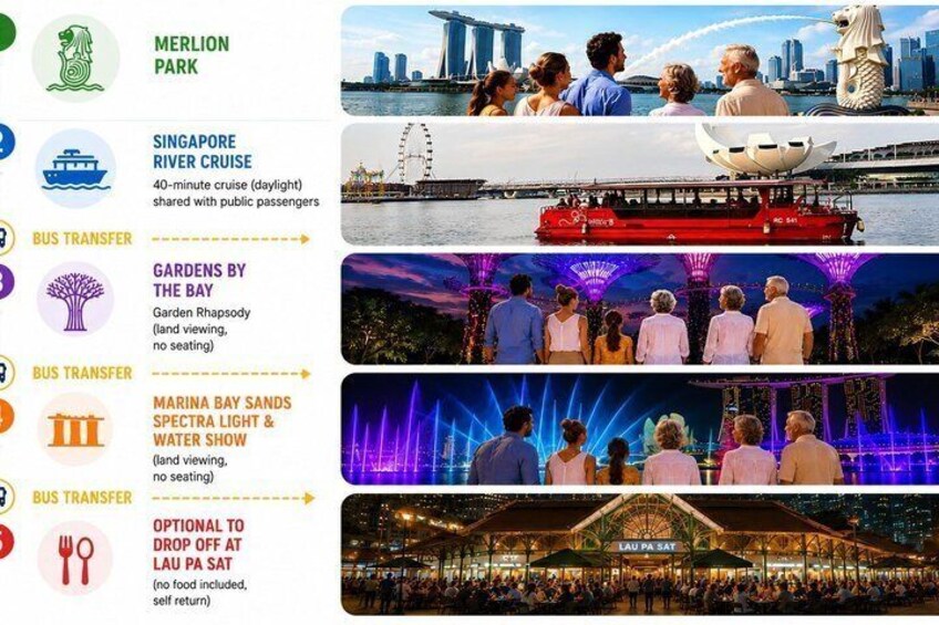 Singapore River Cruise and 2 Must-see Water Light Shows 2