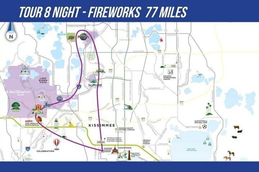 Family pack 77 Miles Helicopter Tour Fireworks & all Theme Parks 4