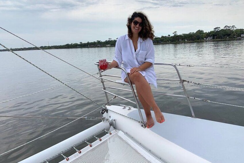 Private Catamaran Sailing Dolphin Manatee Watch in Daytona Beach 2
