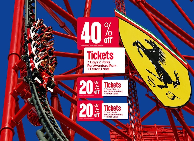 Salou: PortAventura and Ferrari Land 1, 2, or 3-Day Ticket 1
