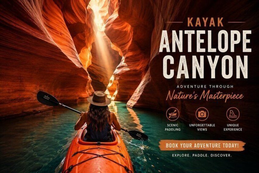 Antelope Canyon Kayak and Hike, Swim optional 1