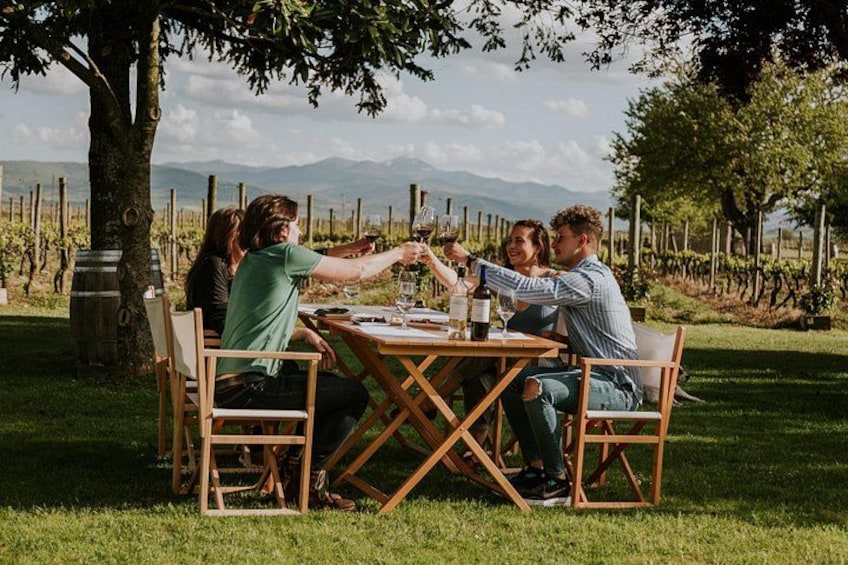 Tasting next to the vineyards 1