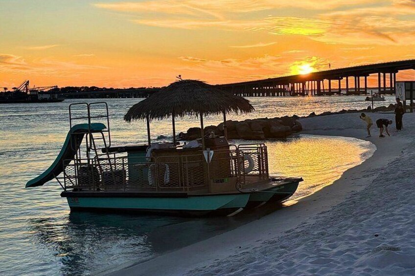 Floating Tiki Pub Sunset Cruise at Crab Island 2