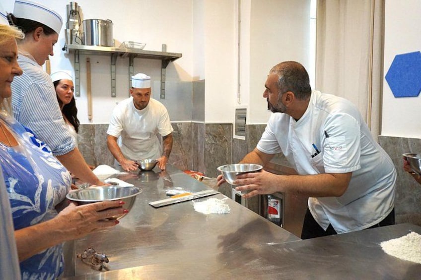 Let's start preparing the dough. 4