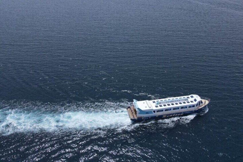 Ein weißes Kreuzfahrtschiff fährt auf ruhiger See. 5