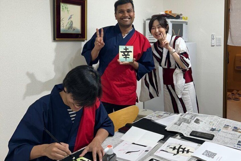 Create Your Own Japanese Calligraphy & Matcha in an Osaka Home 5