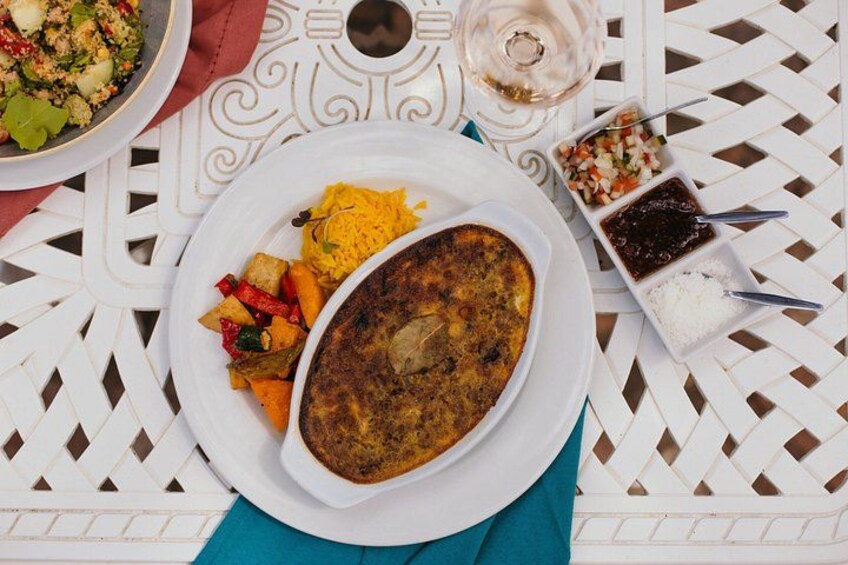 Bobotie a traditional Cape Town Milay meal 5